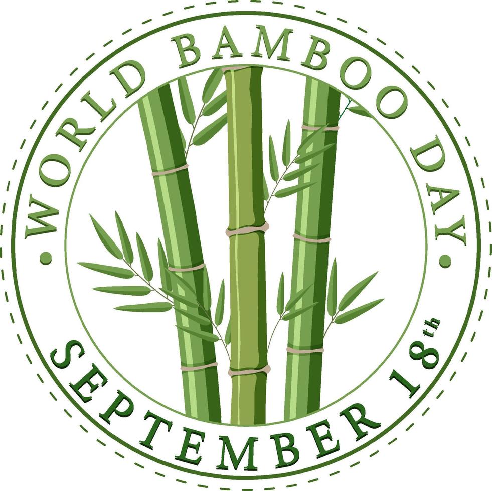 World Bamboo Day September 18 vector