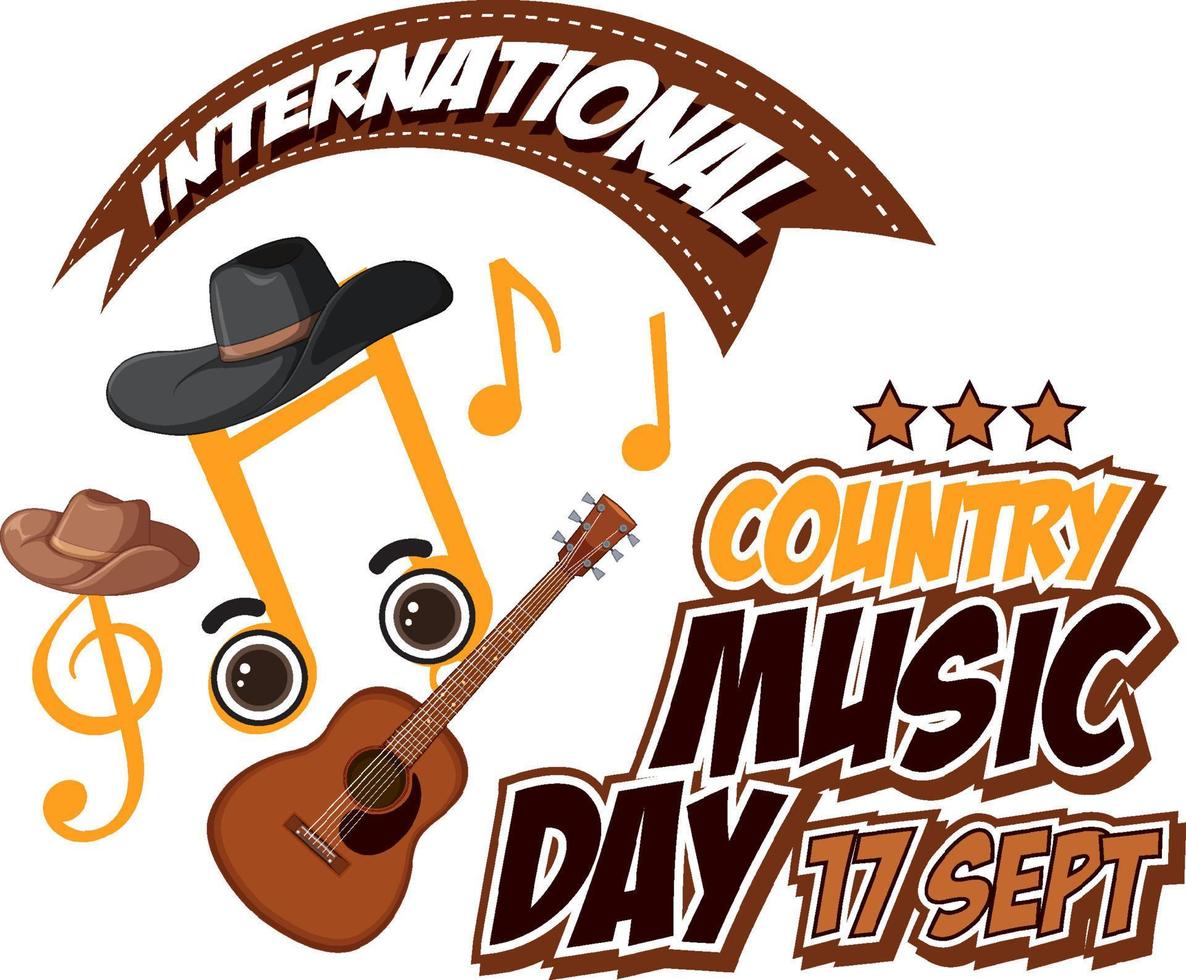 International Country Music Poster Design vector