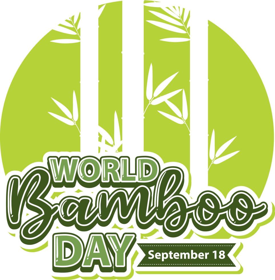 World bamboo day logo banner vector