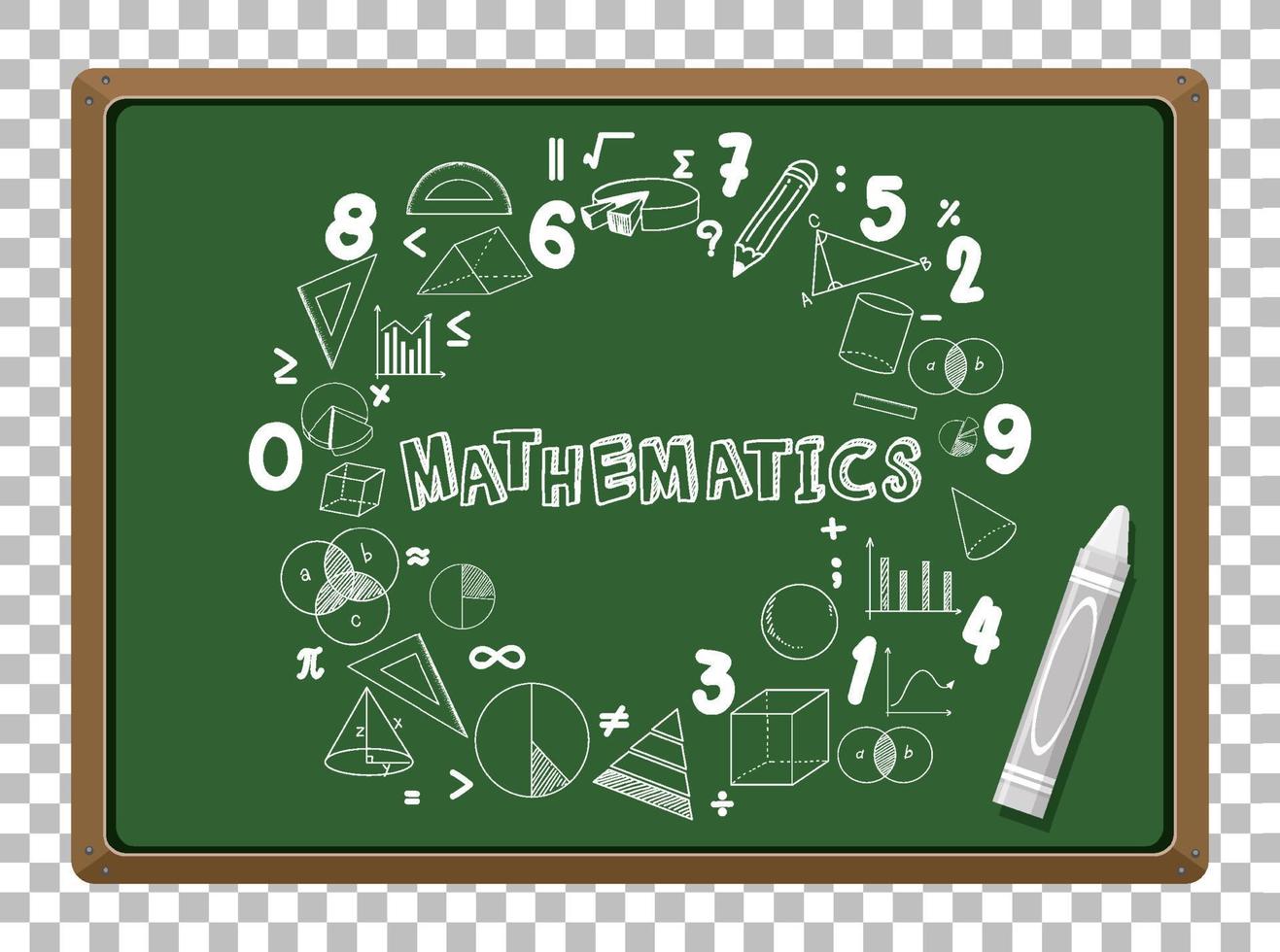 Math formula on blackboard isolated grid background vector