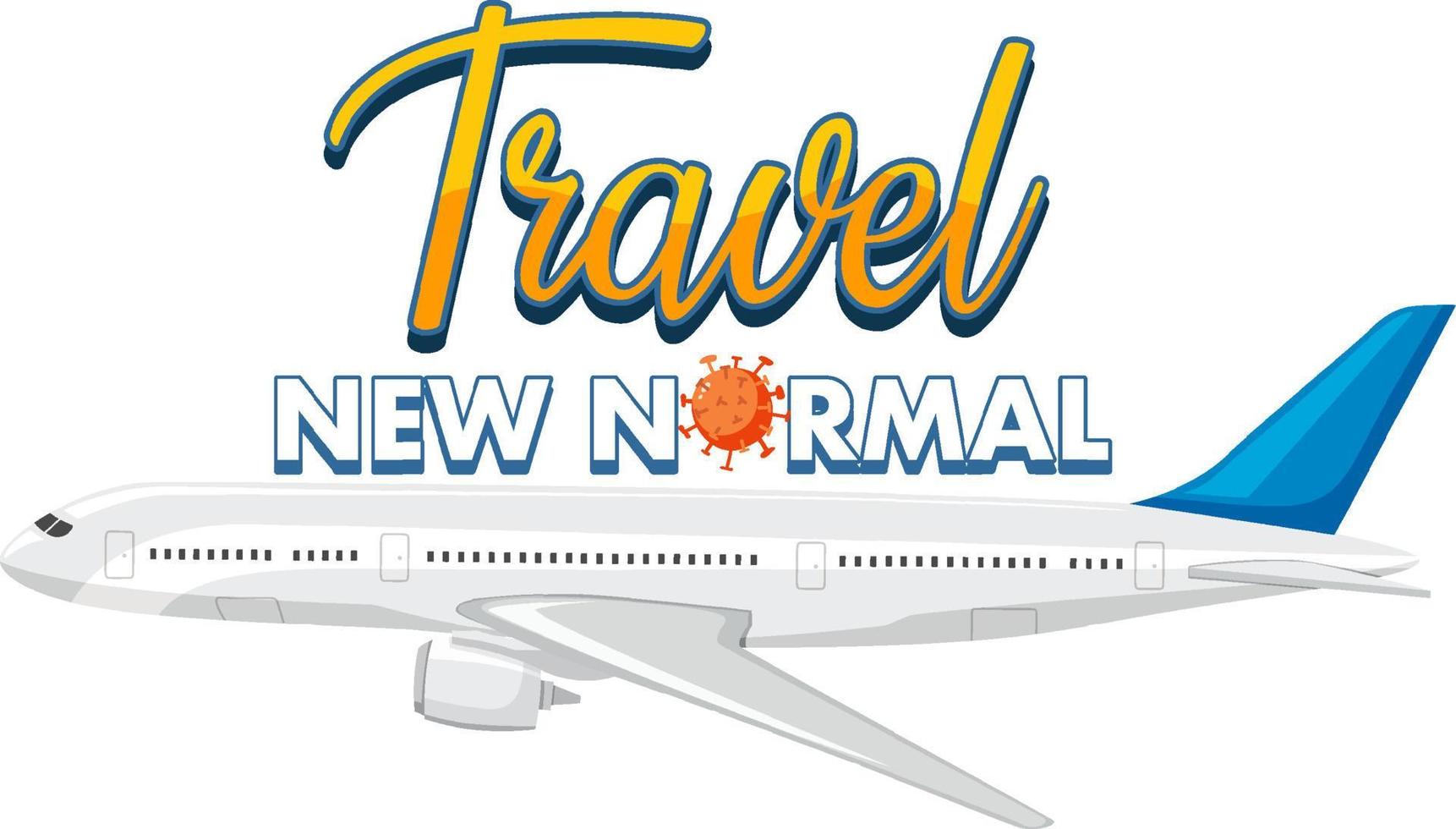 Travel new normal word logo design vector