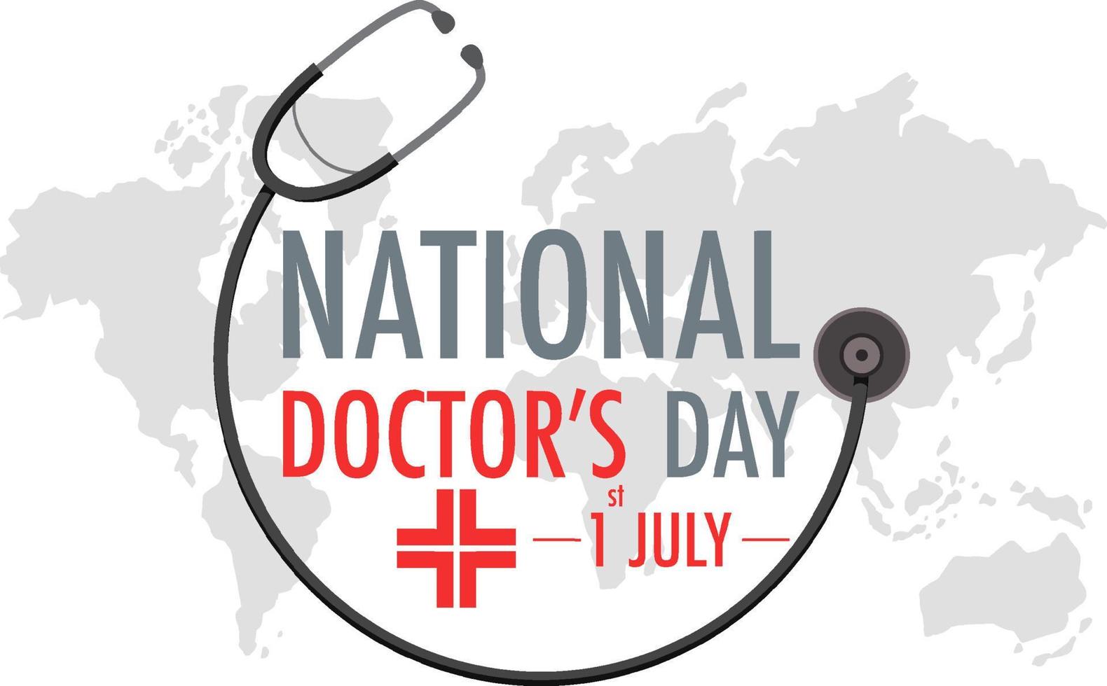 National doctor day in July logo vector