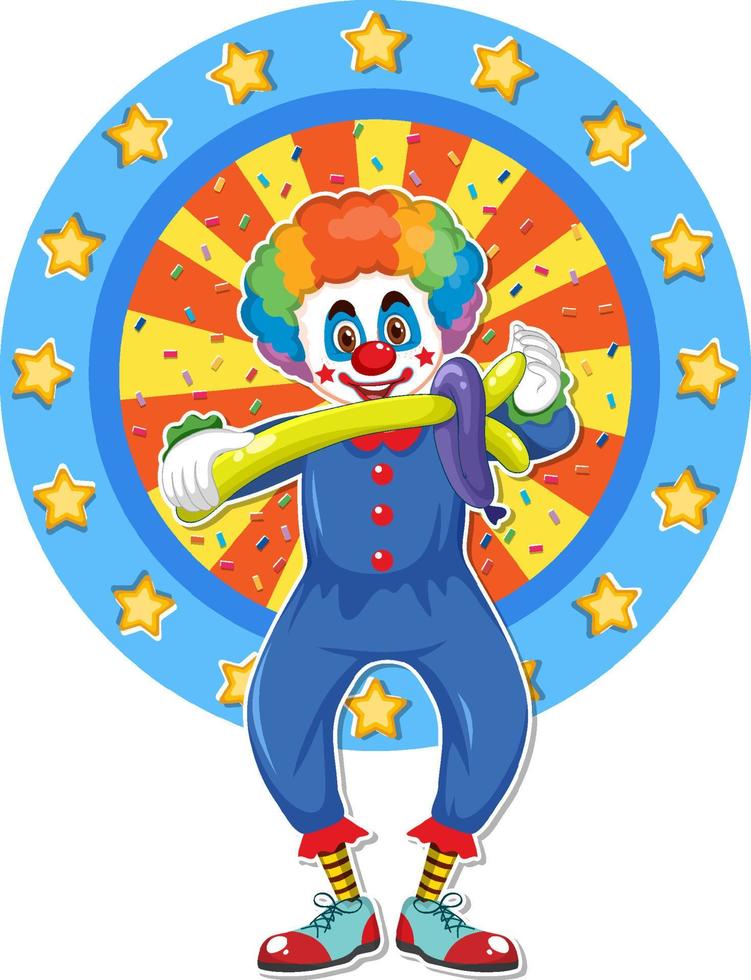 Circus clown icon on white background vector