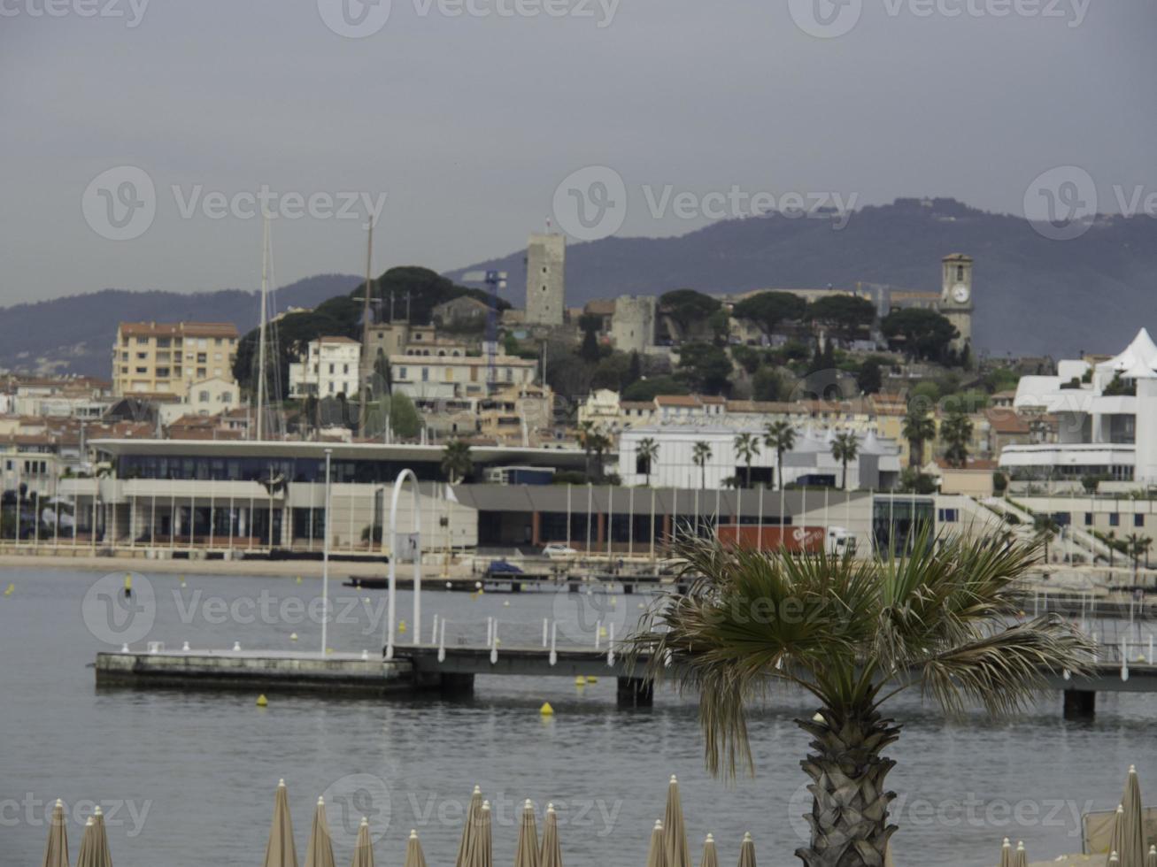 cannes at the mediterranean sea photo