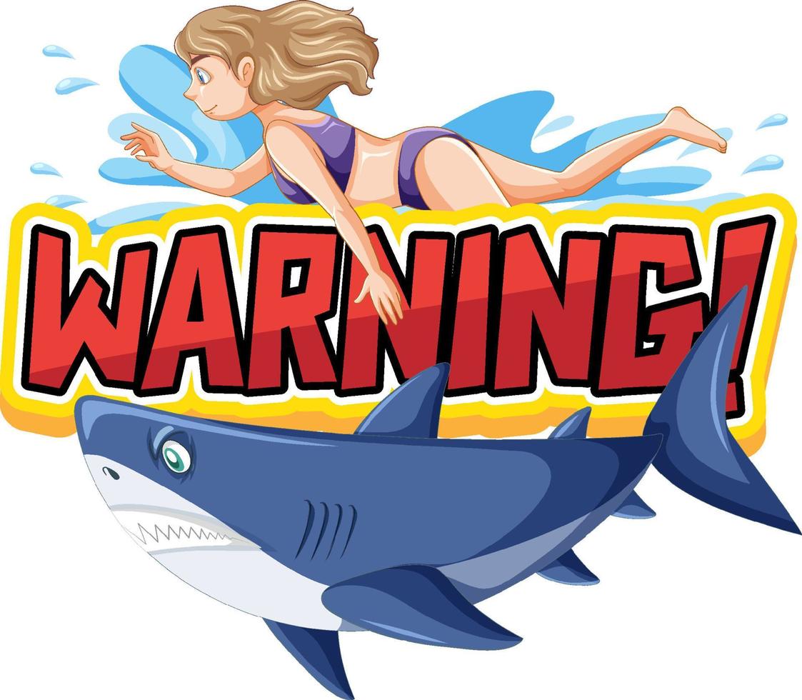 Font design for word warning vector