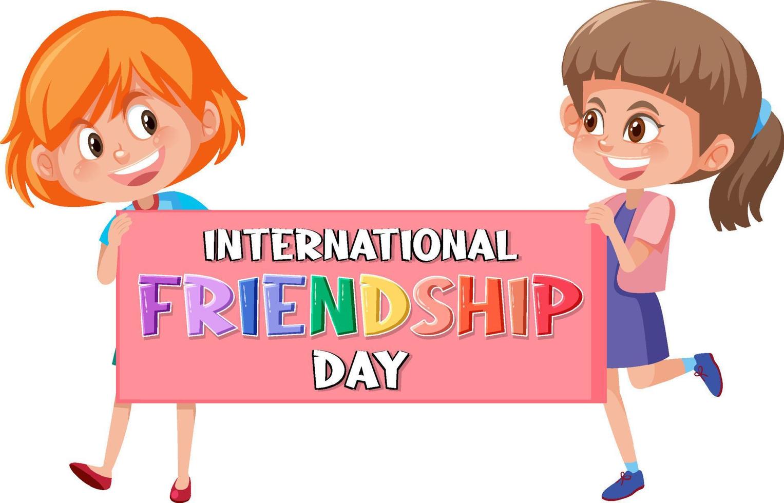 International Friendship Day banner design vector