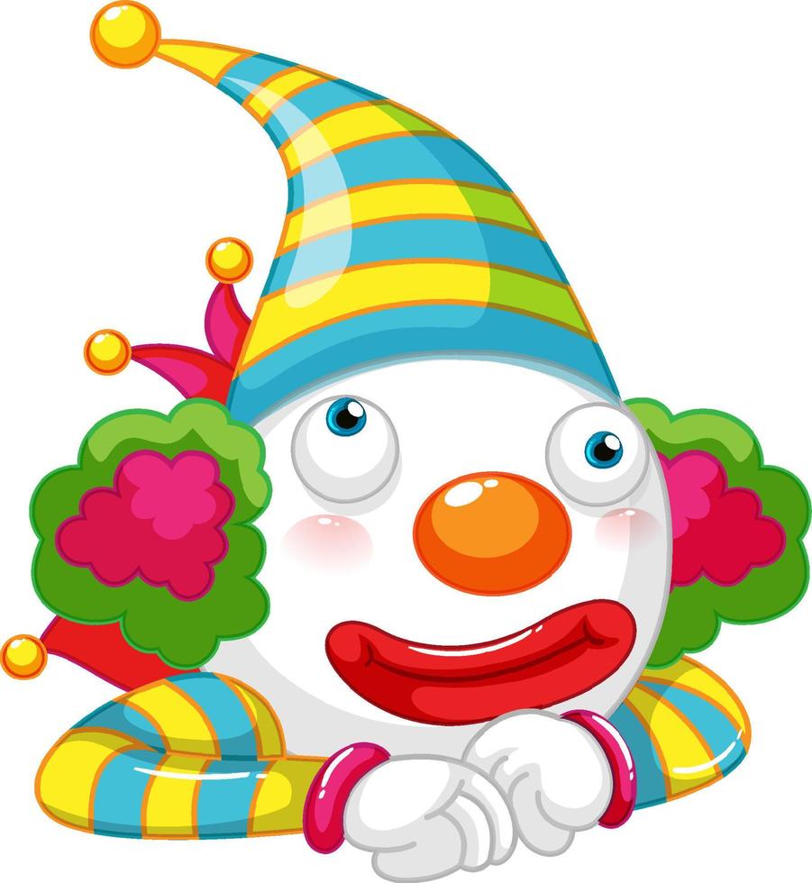 Clown cartoon character isolated vector