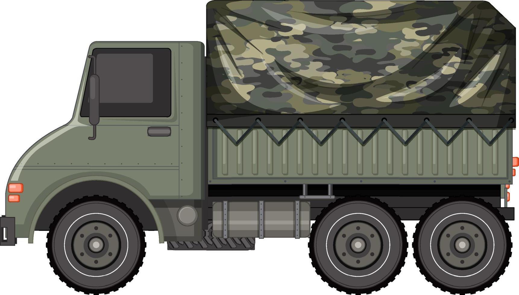 Military vehicle on white background vector