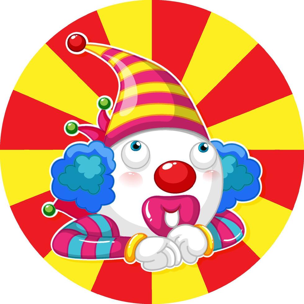 Circus clown colourful icon banner vector