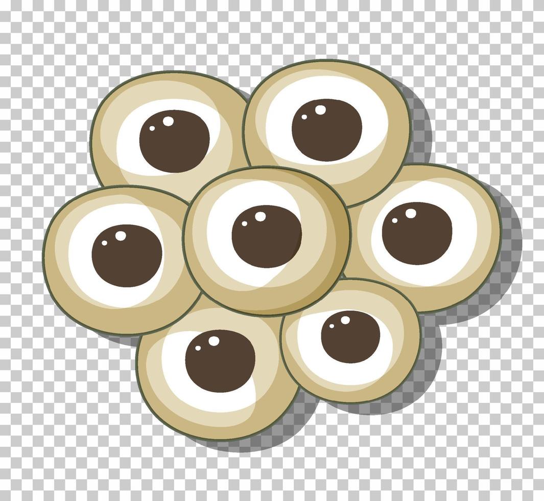 Eggs of frog or frogspawn in cartoon style vector