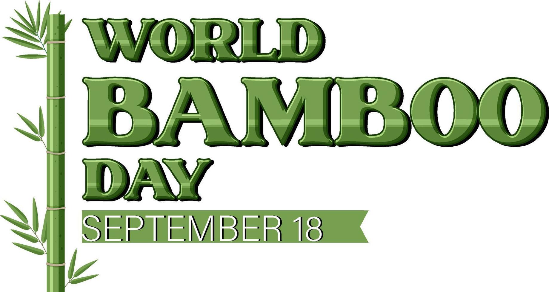 World Bamboo Day September 18 Banner Design vector