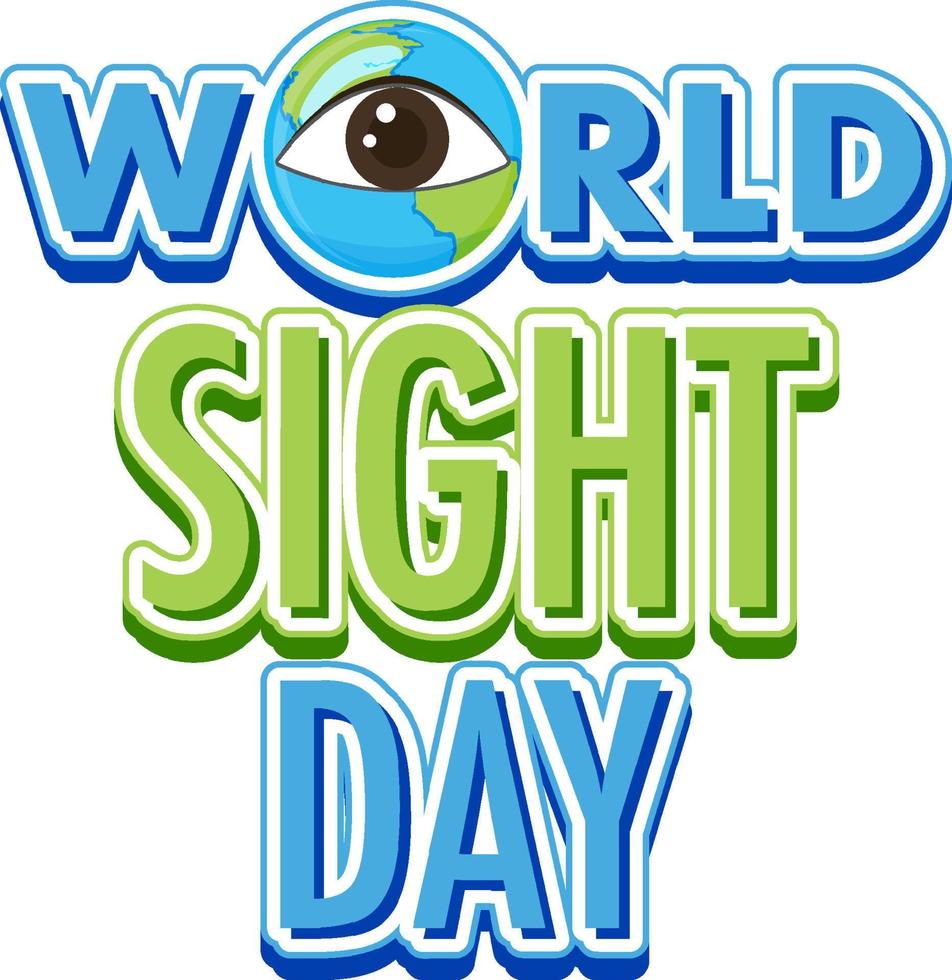 diseño del cartel del día mundial de la vista vector