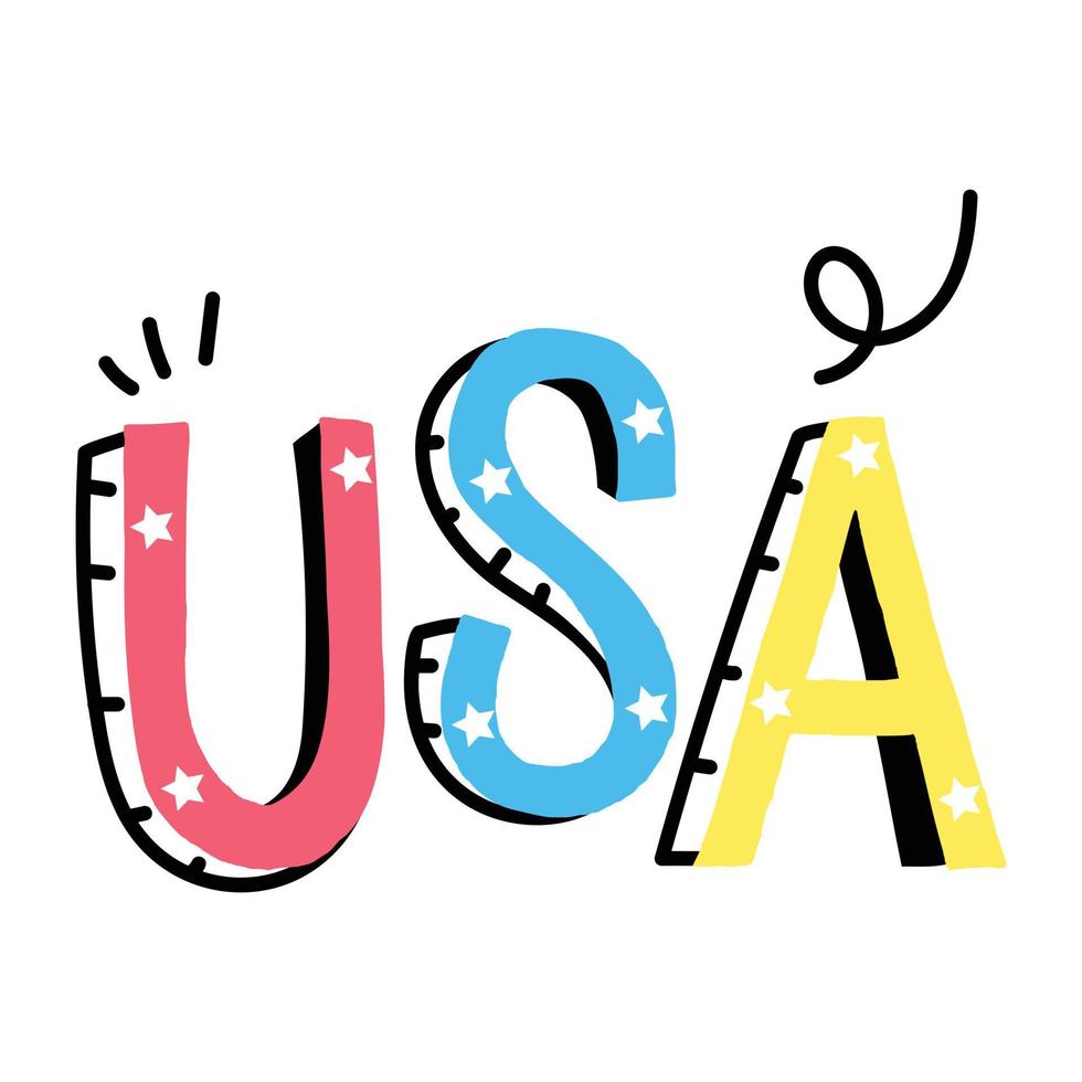 A well-designed sticker of USA vector