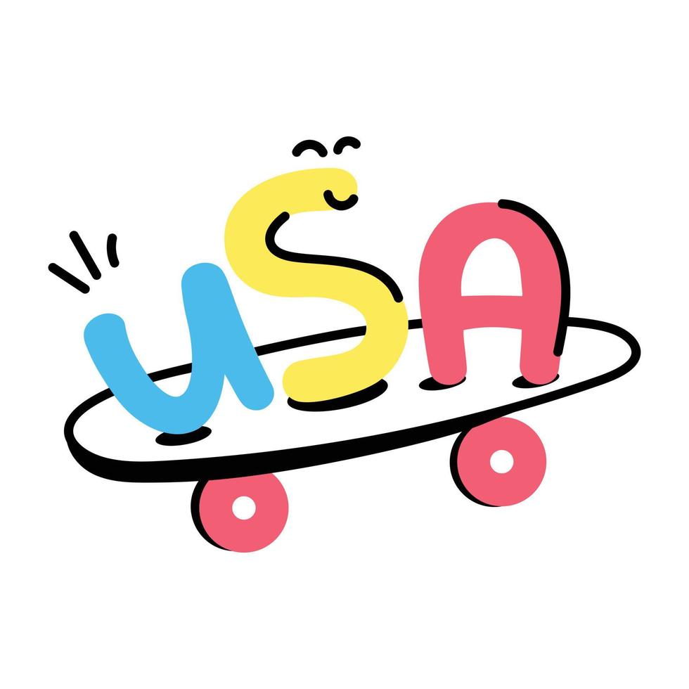 A well-designed sticker of USA vector