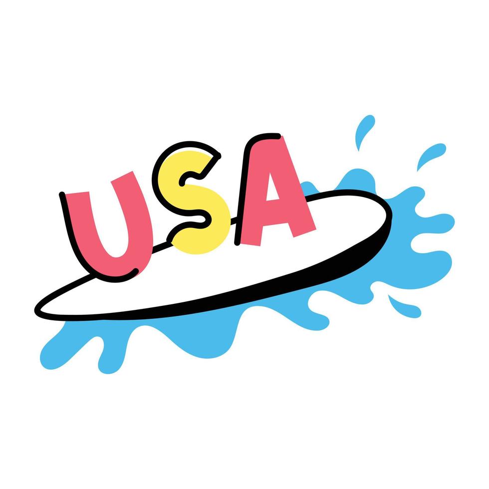 A well-designed sticker of USA vector