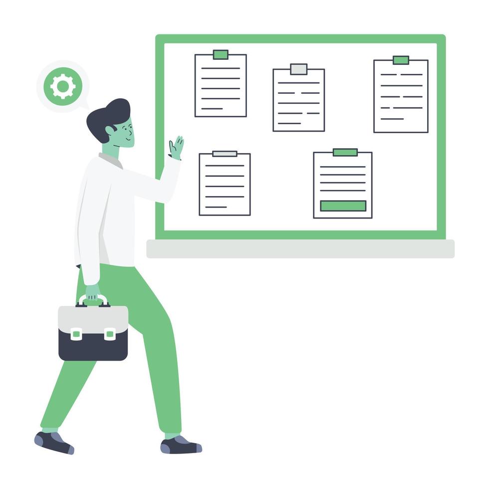 Modern flat illustration of business management vector