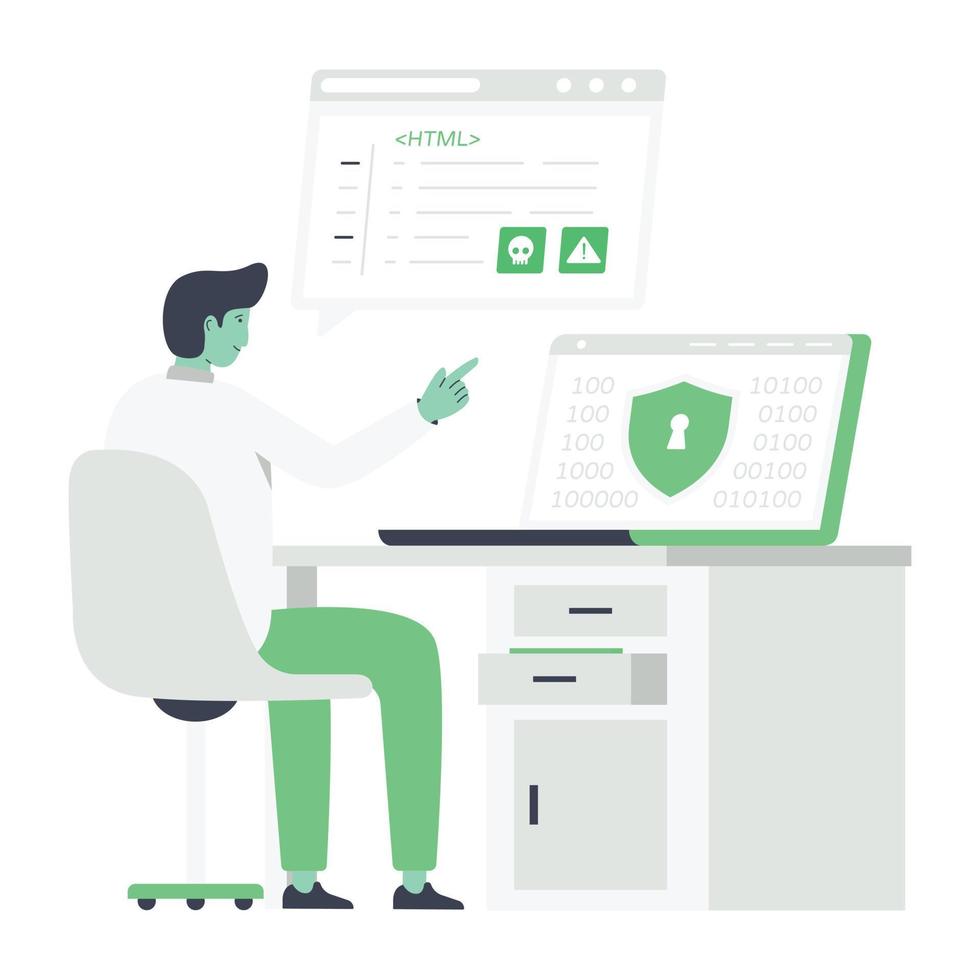 Premium flat illustration of crypto security vector