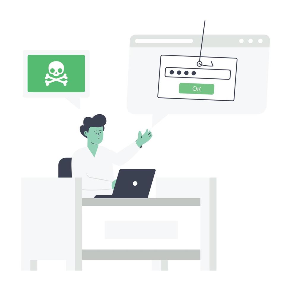 Premium flat illustration of crypto security vector