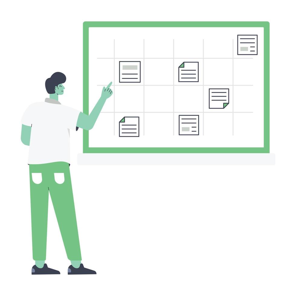 E-learning flat illustration is handy and scalable vector