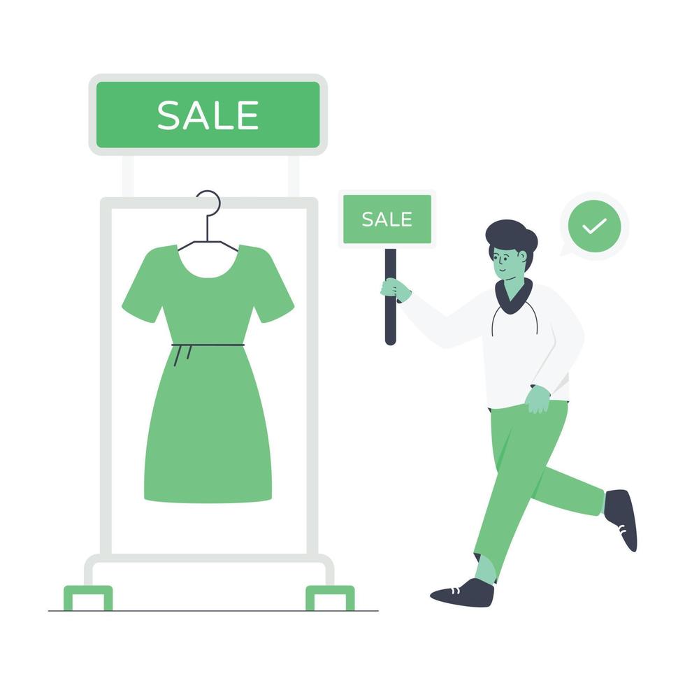 Check out flat illustration of online shopping vector