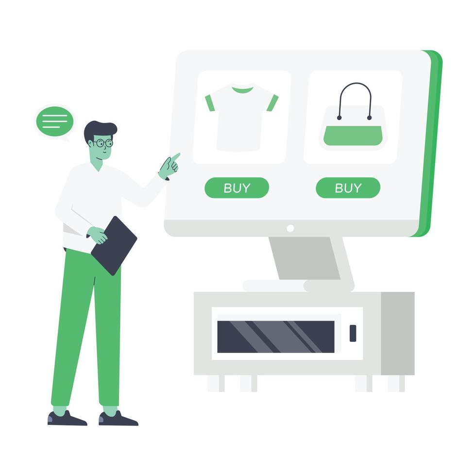 Product marketing flat illustration design vector