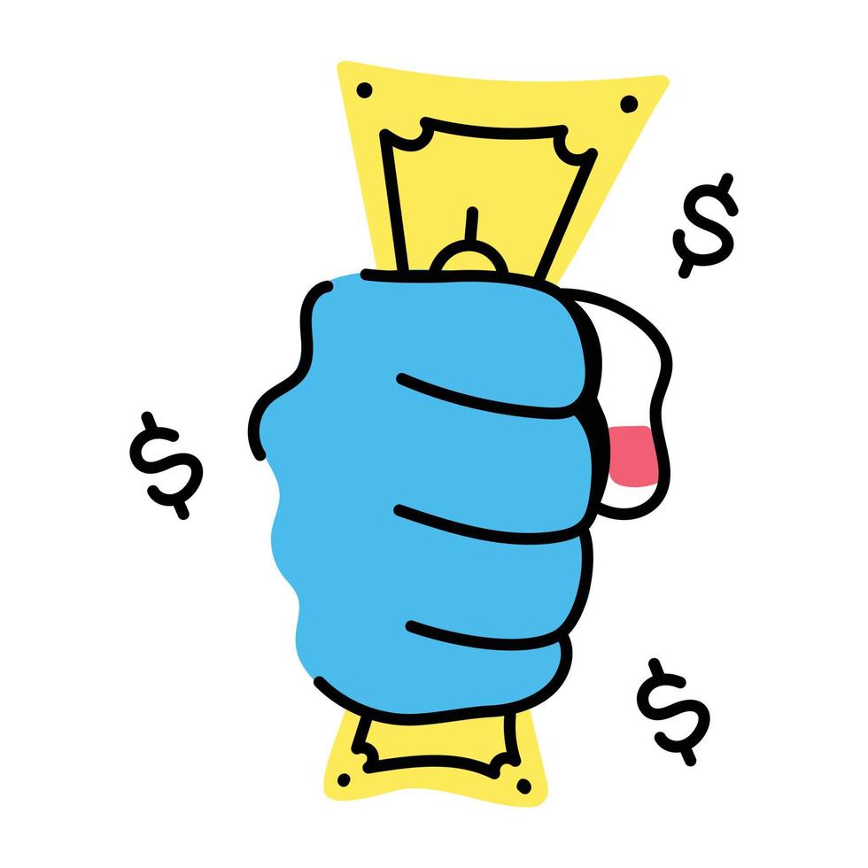 A customizable sticker design of money vector
