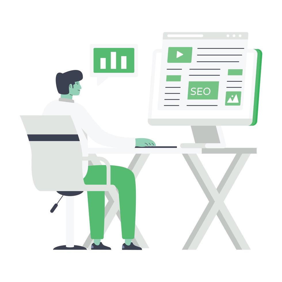 Modern flat illustration of programming vector