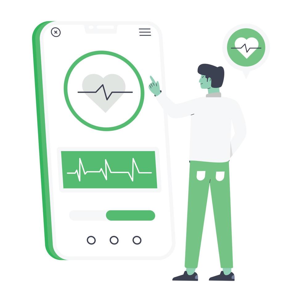 Modern flat vector of smart healthcare