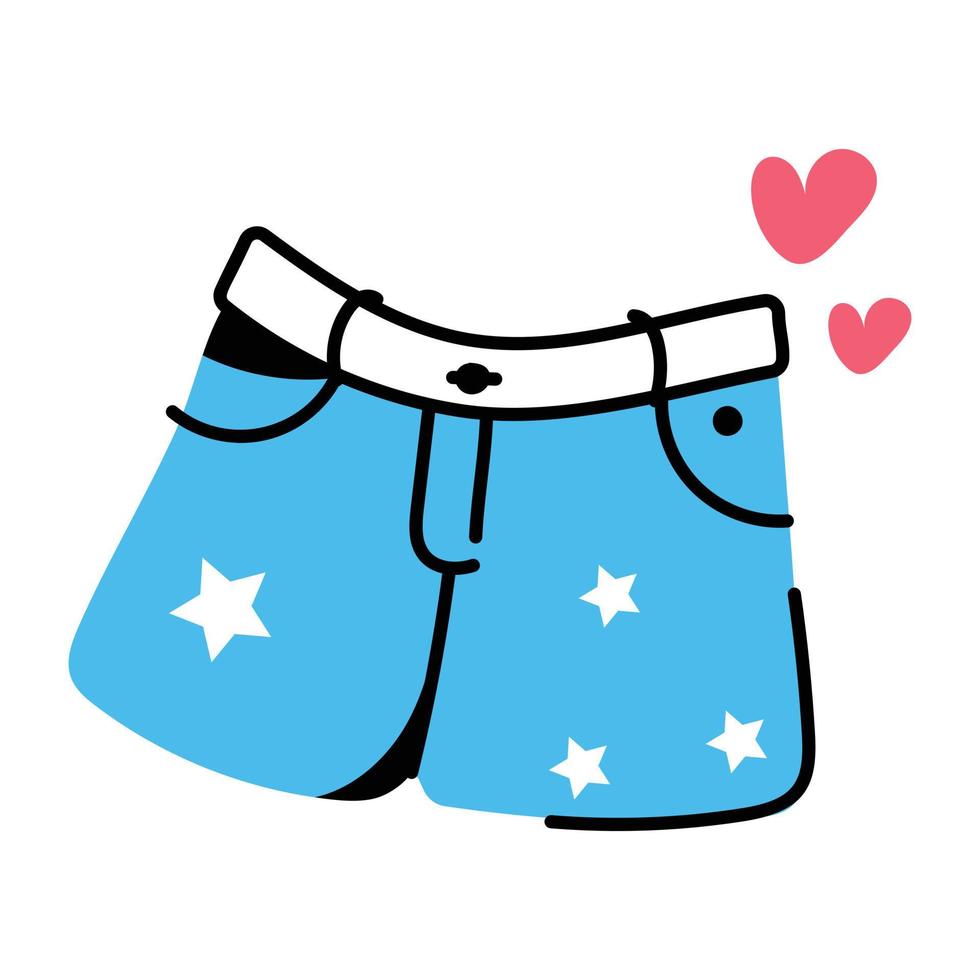 Download sticker of shorts, premium design vector
