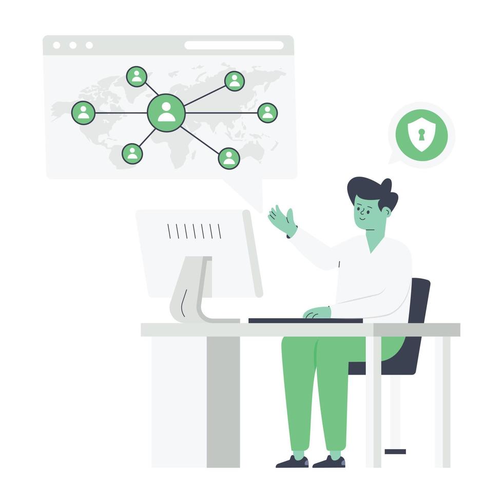 Modern flat illustration of market analysis vector