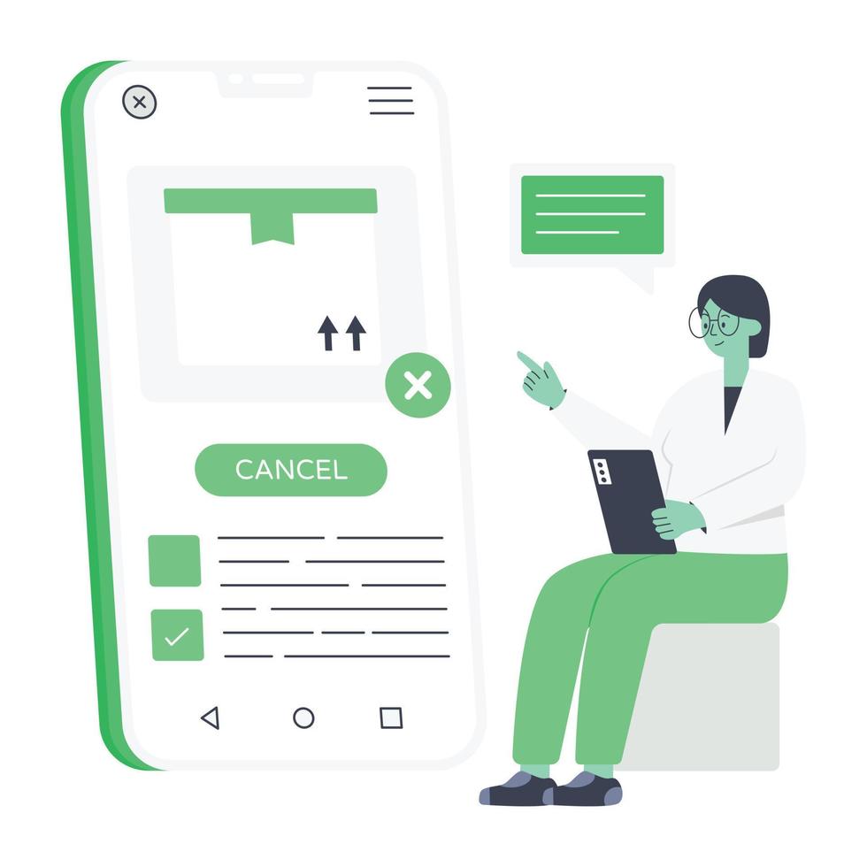 Live chat flat illustration is ready for premium use vector