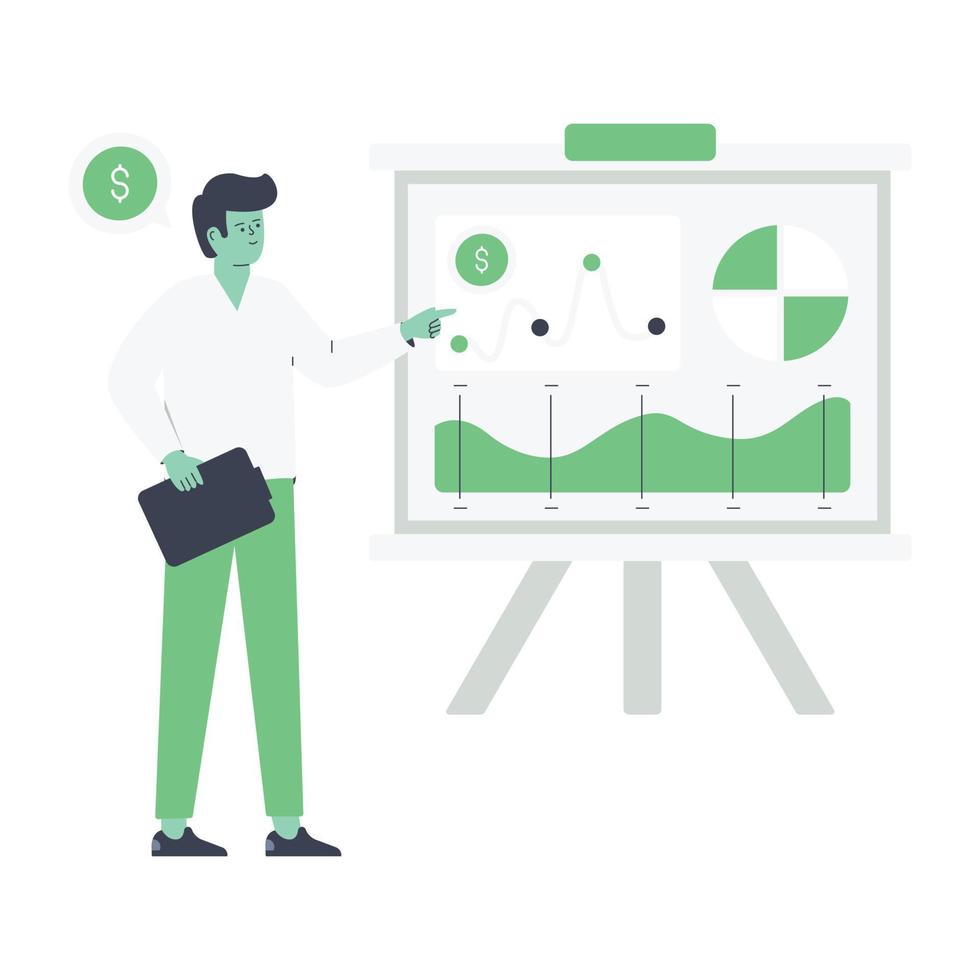 Bitcoin growth illustration designed in flat style vector