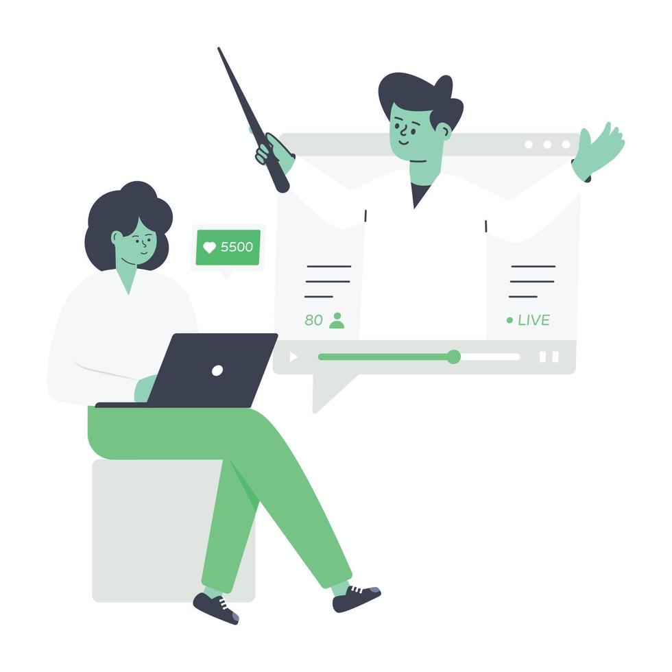 Trendy flat illustration of doctor clinic vector