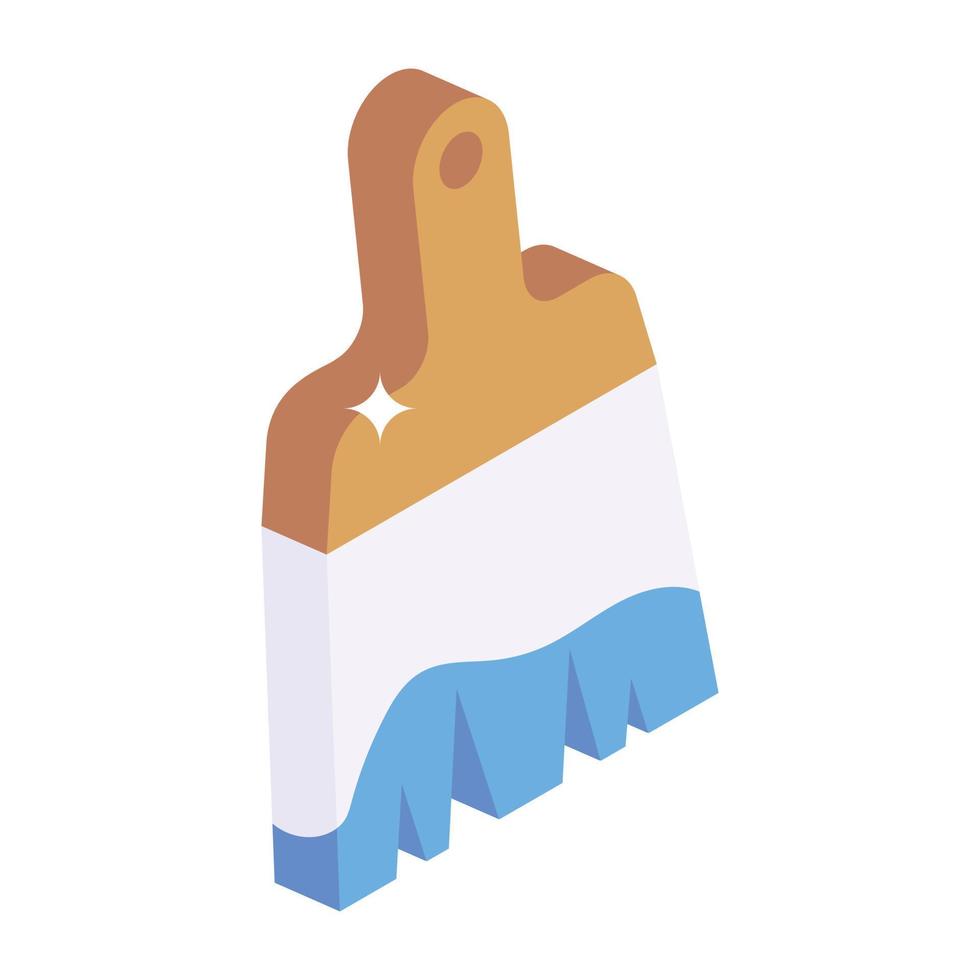 Paint isometric icon, editable design vector
