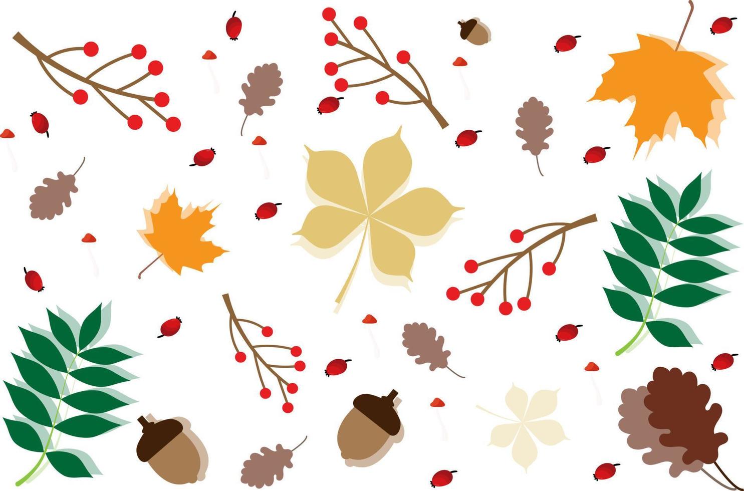 autum pattern background vector