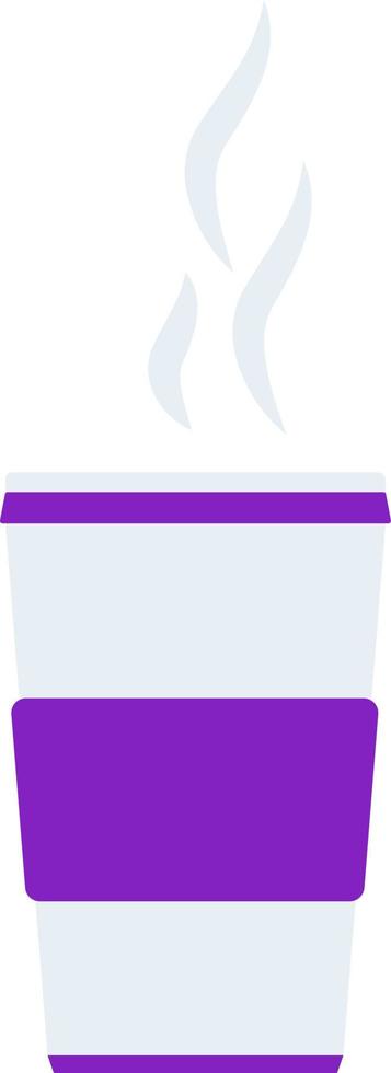 Takeaway coffee cup semi flat color vector object