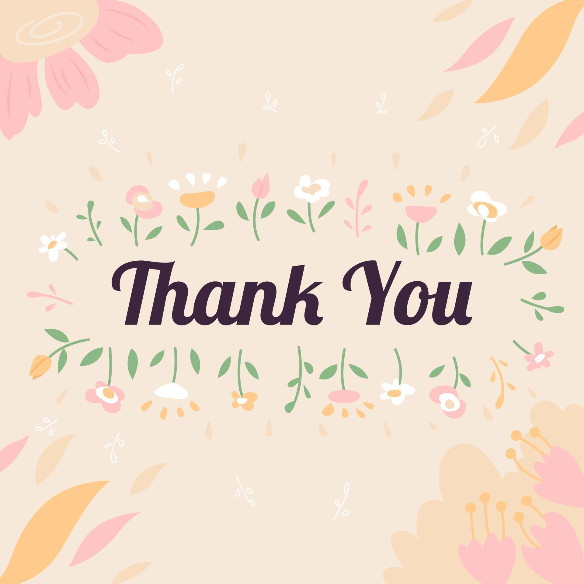 Thank you card template 9205880 Vector Art at Vecteezy