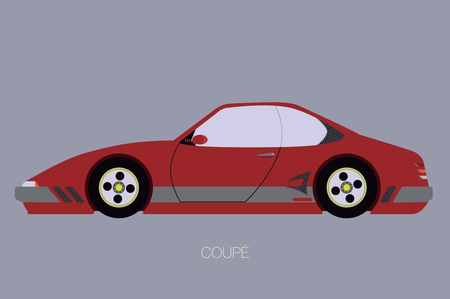 Car from the side view illustration. fully editable vector