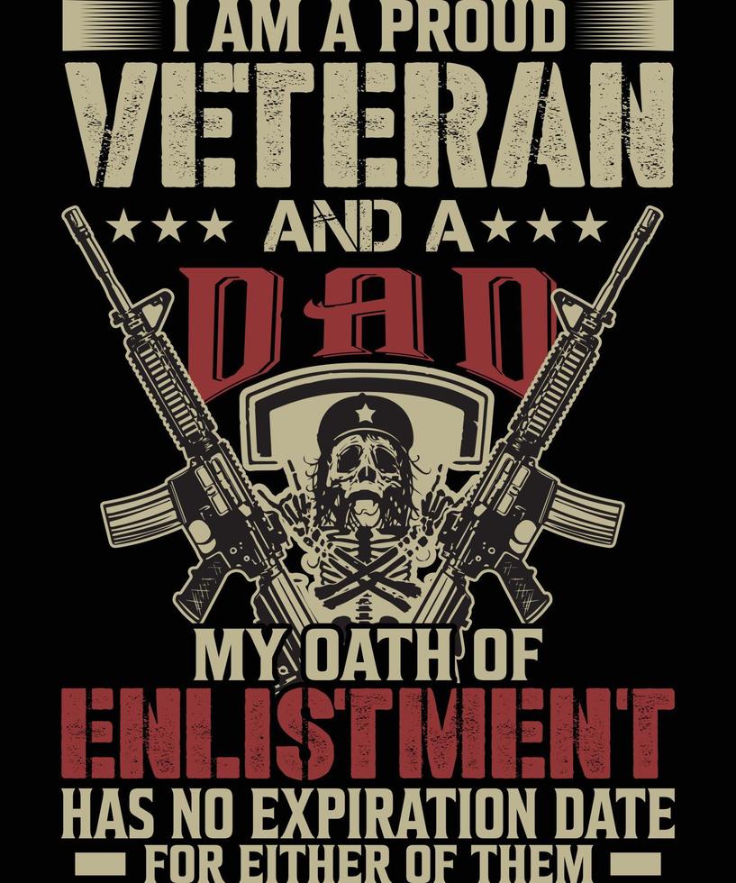 Veteran T Shirt Design vector