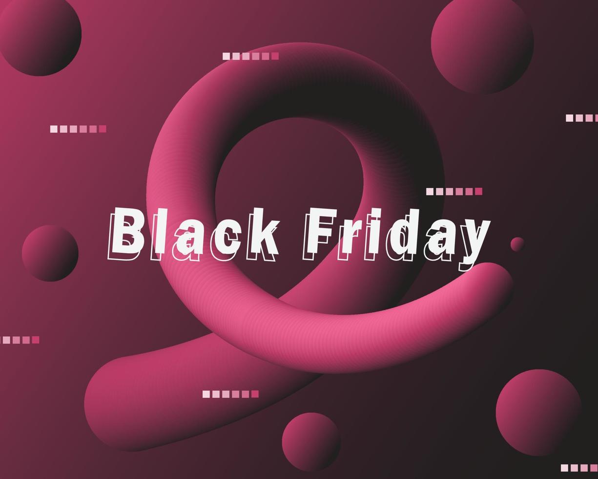 Black friday vector template, with liquid decoration, black friday sale tag