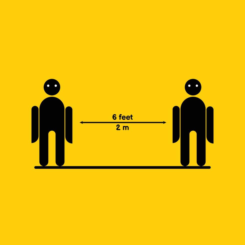 social distancing,Icon People Keeping Social Distance To prevent the corona virus infection vector