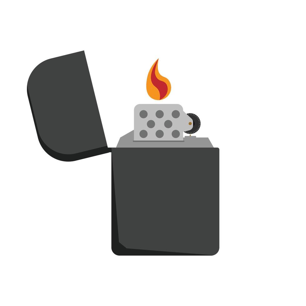 Flat lighter icon vector isolated on white background,