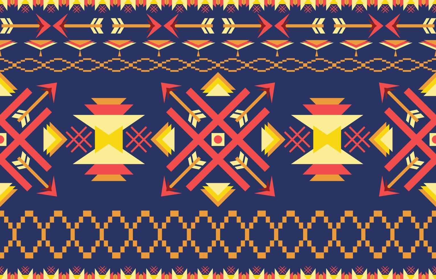 Navajo native american fabric seamless pattern,geometric tribal ethnic traditional background, design elements, design for carpet,wallpaper,clothing,rug,interior,embroidery vector illustration.