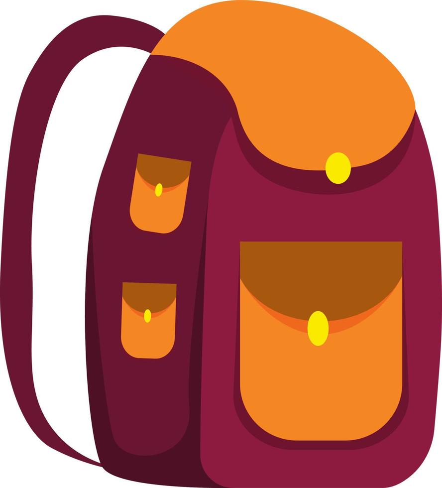 Backpack for traveling abroad semi flat color vector object