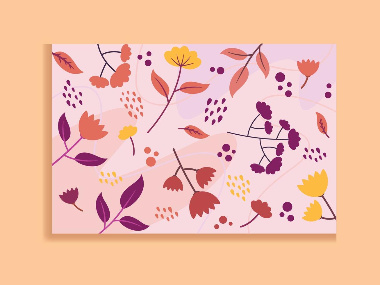 Floral and leaf background natural background vector