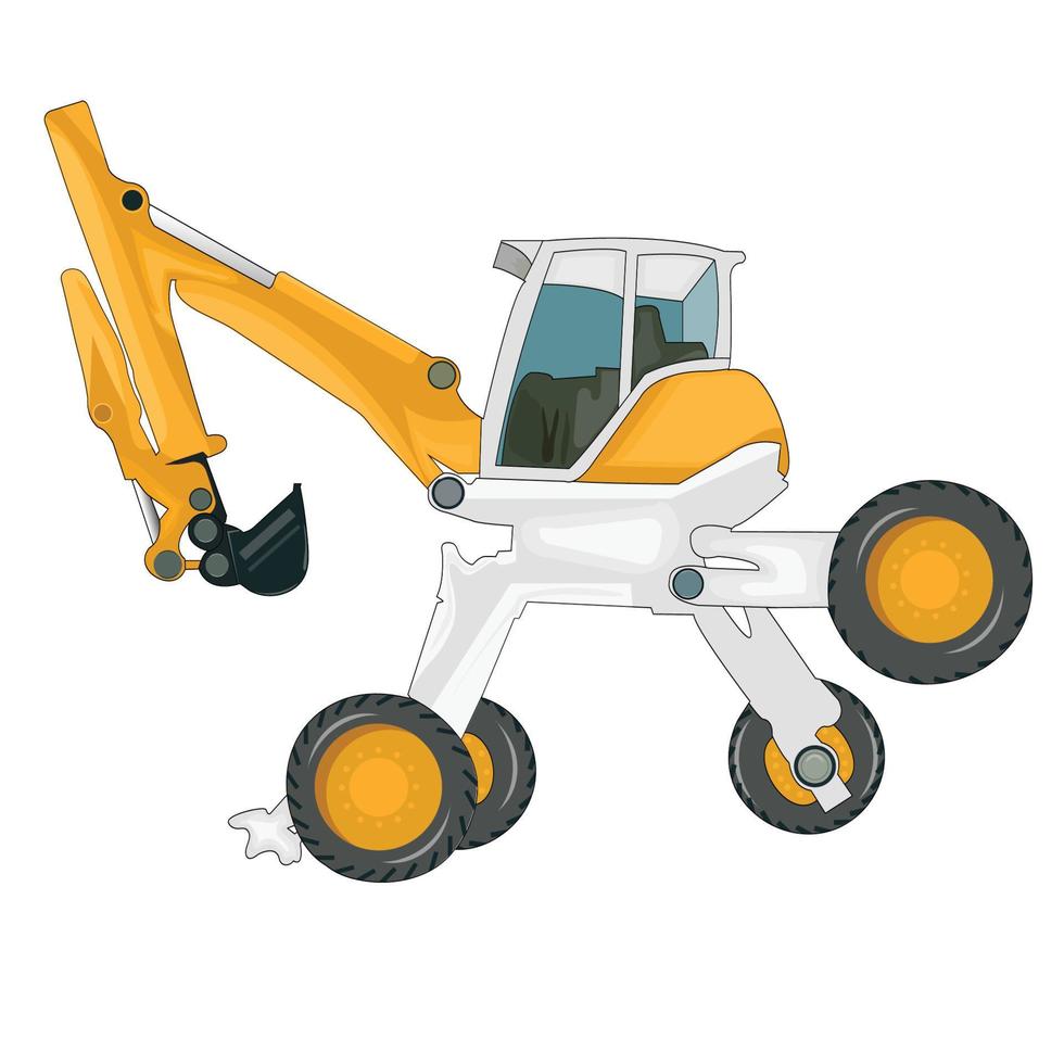Excavator Vector Illustration