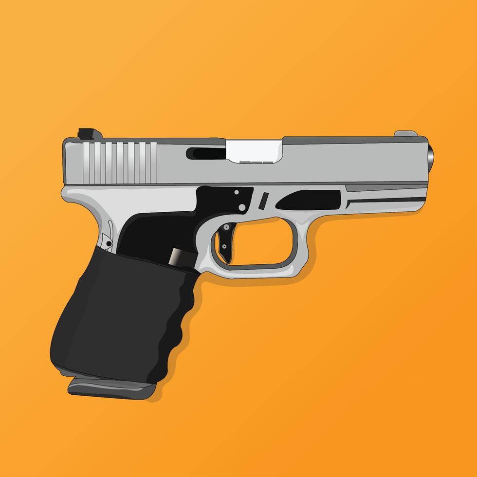 short revolver vector illustration