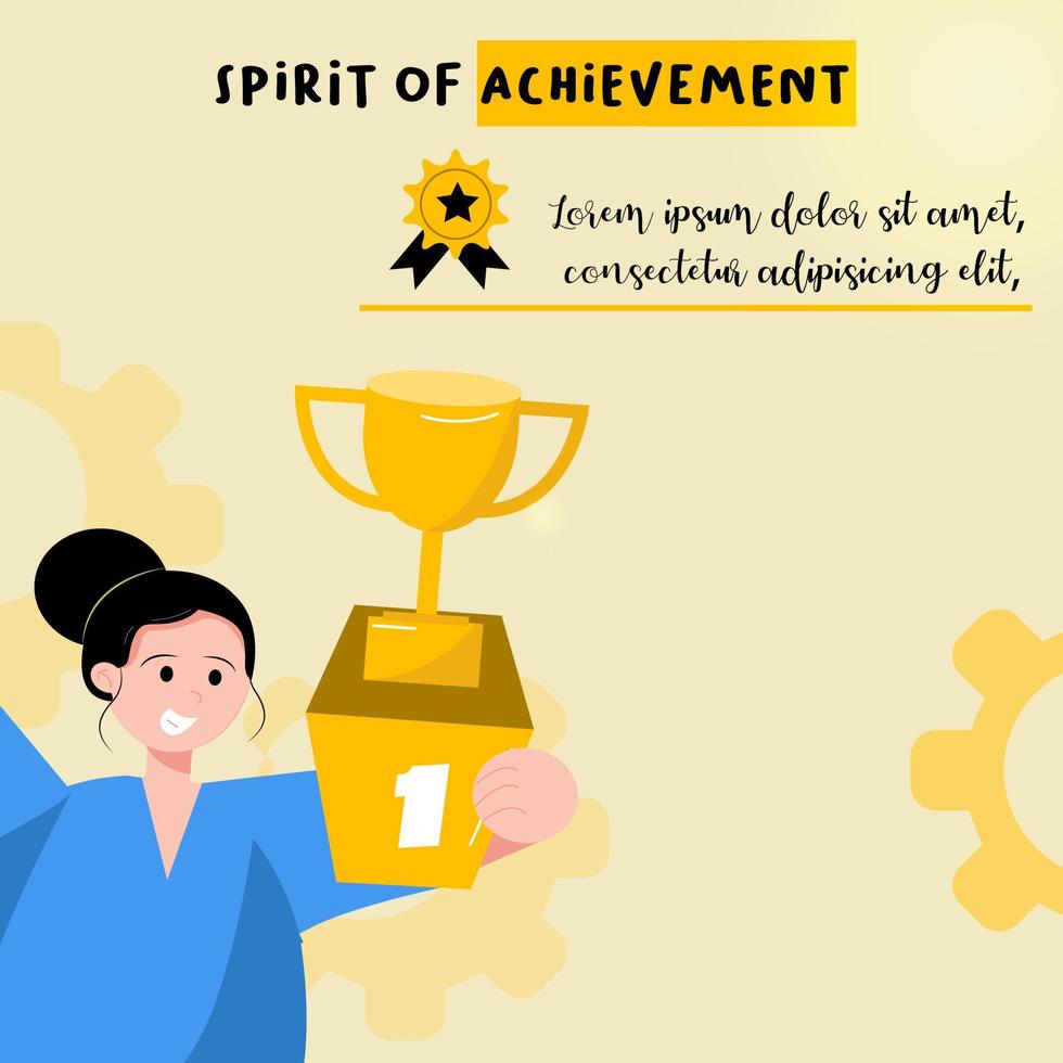 Spirit of achievement vector illustration