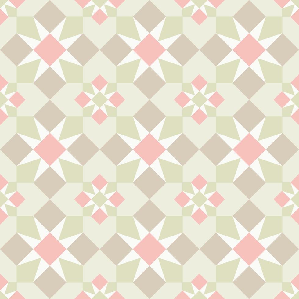 Mosaic geometric seamless pattern in pastel colors vector