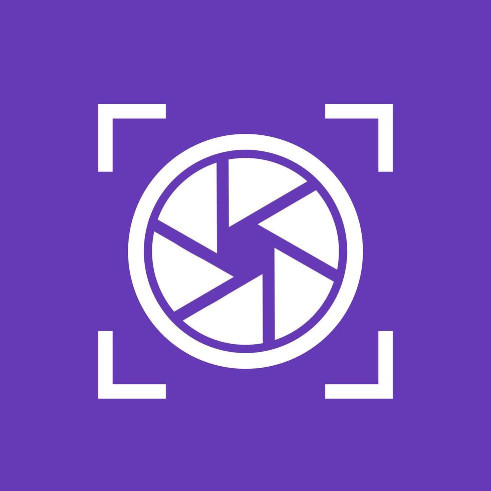 Aperture icon for web vector